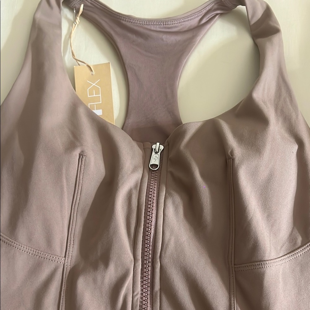 POPFLEX Dusty Mauve Racerback Mini Dress - Picture 3 of 8